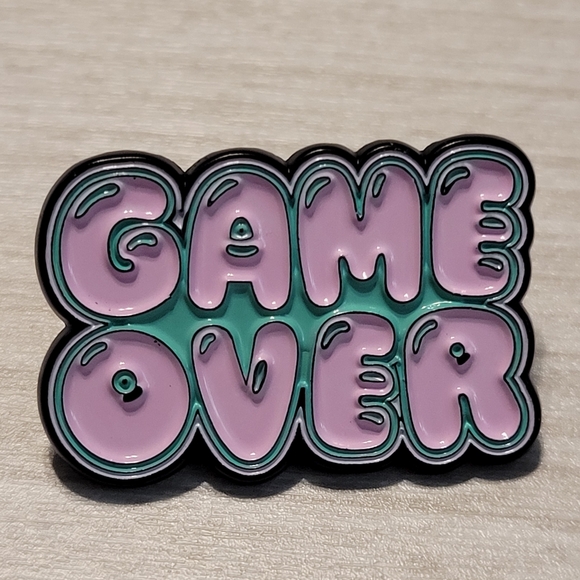 Game Over Enamel Pin - Picture 2 of 8